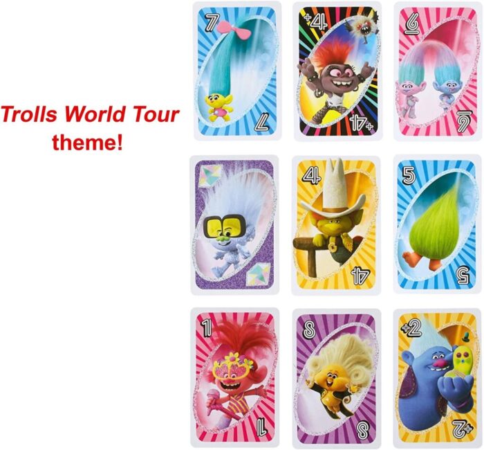 Mattel Games GRC65 DREAMWORKS TROLLS WORLD TOUR UNO - Image 2